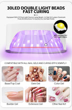 168W UV LED Nail Lamp Rechargeable Nail Dryer with Large LCD Display Professional Gel Curing Lamp 4 Timer Auto Sensor for Salon