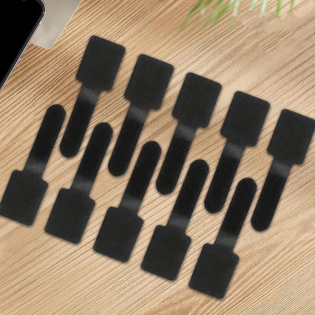 10 Black/white Cable Ties, Black and White Cable Organizer, Used for Data Cable Management and Desktop Computers