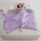 Queen Size Cooling Blanket - Breathable & Lightweight Cooling Comforter, Ice Silk Thin Quilt for Hot Weather & Airy Rooms