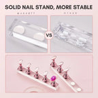 5pcs Nail Holder False Nail Tip Practice Stand Crystal Base Magnetic Holder Nail Art Display For Art Salon DIY & Practice Tools