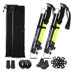 Ultralight Aluminum Alloy 5-Section Folding Trekking Pole—Ideal for Outdoor Hiking, Mountaineering, and Walking; Sturdy and Durable.