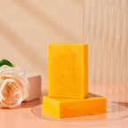Lemon Turmeric Kojic Soap,Natural Handmade Soap,Turmeric Soaps Bar For Face And Body, Smooth Skin Tumeric Soapes,Deep Cleansing Soaps For Men & Women