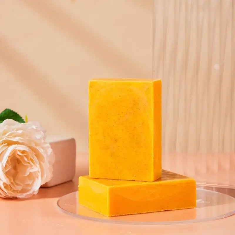 Lemon Turmeric Kojic Soap,Natural Handmade Soap,Turmeric Soaps Bar For Face And Body, Smooth Skin Tumeric Soapes,Deep Cleansing Soaps For Men & Women