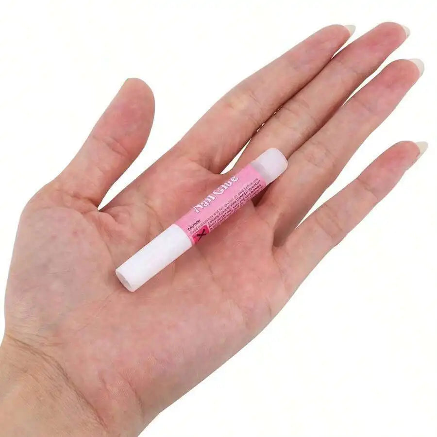 Nail Glue, Super Strong Nail Glue For Acrylic Nails Long Lasting Professional Nail Tip Glue For Press On Nails Bond For Acrylic Nails Adhesive Nail Glue For False Nail Tips 2g/0.07OZ/PCS