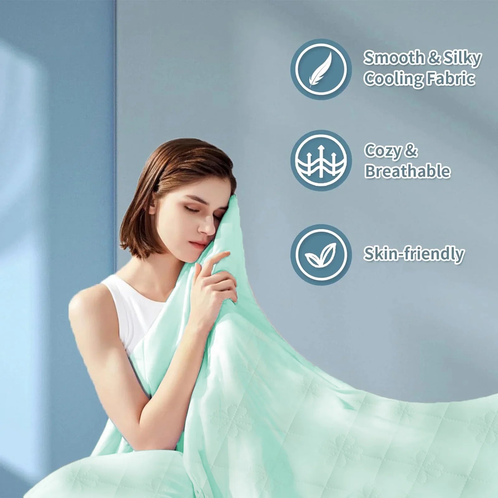 1pc Large Cooling Blanket for Hot Sleepers, Dual-Sided Soft & Lightweight Summer Bedding, Contemporary Geometric Pattern,