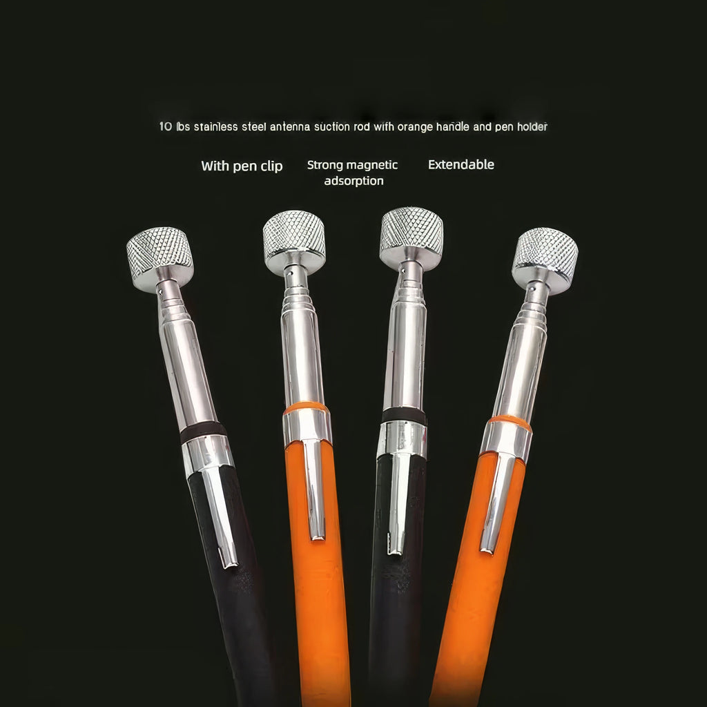 1/2 Piece Magnet Picking Tool Orange, No Power Required, Portable Manual Tool, Suitable for Electronic Components, Screws