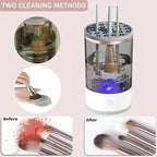 Electric Makeup Brush Cleaner Automatic Spinning Cosmetic Brush Cleaner Machine Deep Cleaning Size Makeup Brushes Quick Dry Tool