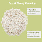 Ezskuup Non-Stick Ultra Clumping Cassava Tofu Cat Litter Odour Control Low Tracking Kitty Litter Plant-Based Ingredient 4KG/PACK