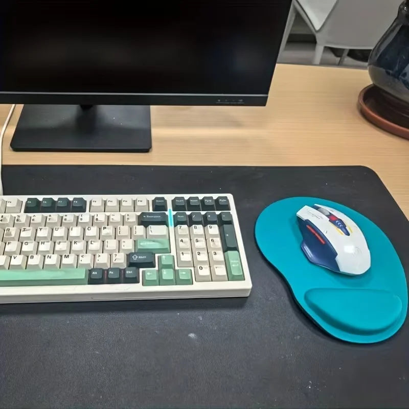 EVA Wrist Support Mouse Pad, Office Keyboard Wrist Rest, Memory Foam Non-slip Mouse Pad