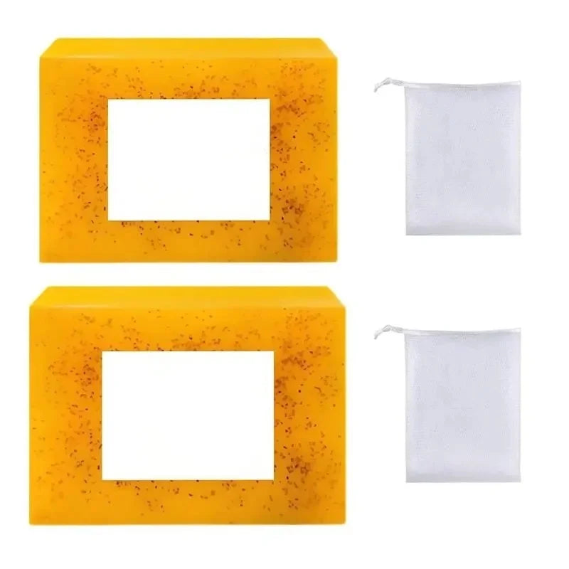 Lemon Turmeric Kojic Soap,Natural Handmade Soap,Turmeric Soaps Bar For Face And Body, Smooth Skin Tumeric Soapes,Deep Cleansing Soaps For Men & Women