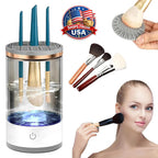Electric Makeup Brush Cleaner Automatic Spinning Cosmetic Brush Cleaner Machine Deep Cleaning Size Makeup Brushes Quick Dry Tool