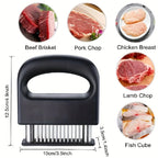 Heavy Duty Meat Tenderizer Tool with 48 Stainless Steel Ultra-Sharp Blades Compact Cooking Tool Handheld Kitchen Item