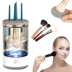 Electric Makeup Brush Cleaner Automatic Spinning Cosmetic Brush Cleaner Machine Deep Cleaning Size Makeup Brushes Quick Dry Tool