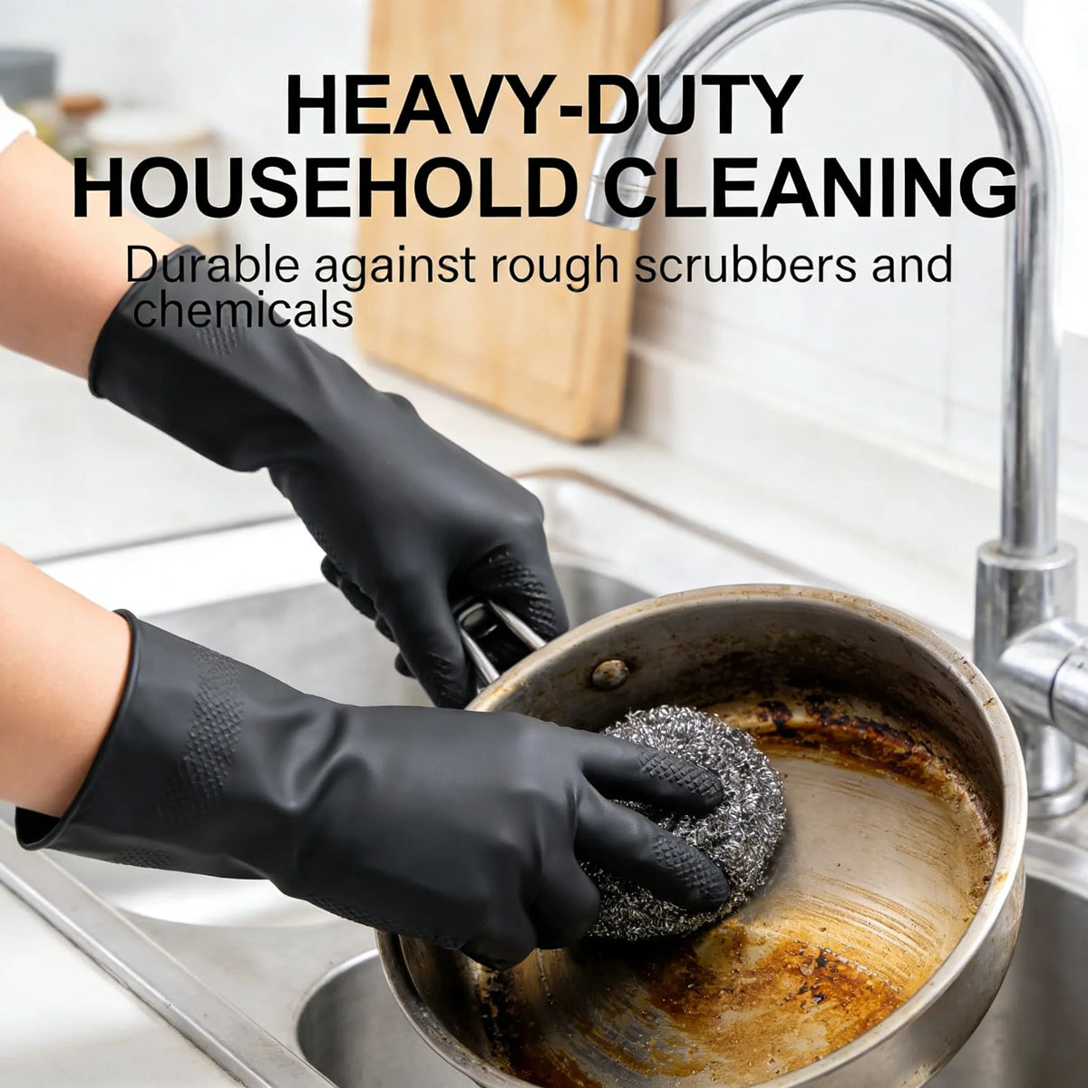 Disposable Nitrile Gloves 100PCS Powder Free Latex Free Puncture Resistant for Kitchen Cleaning Industrial Use