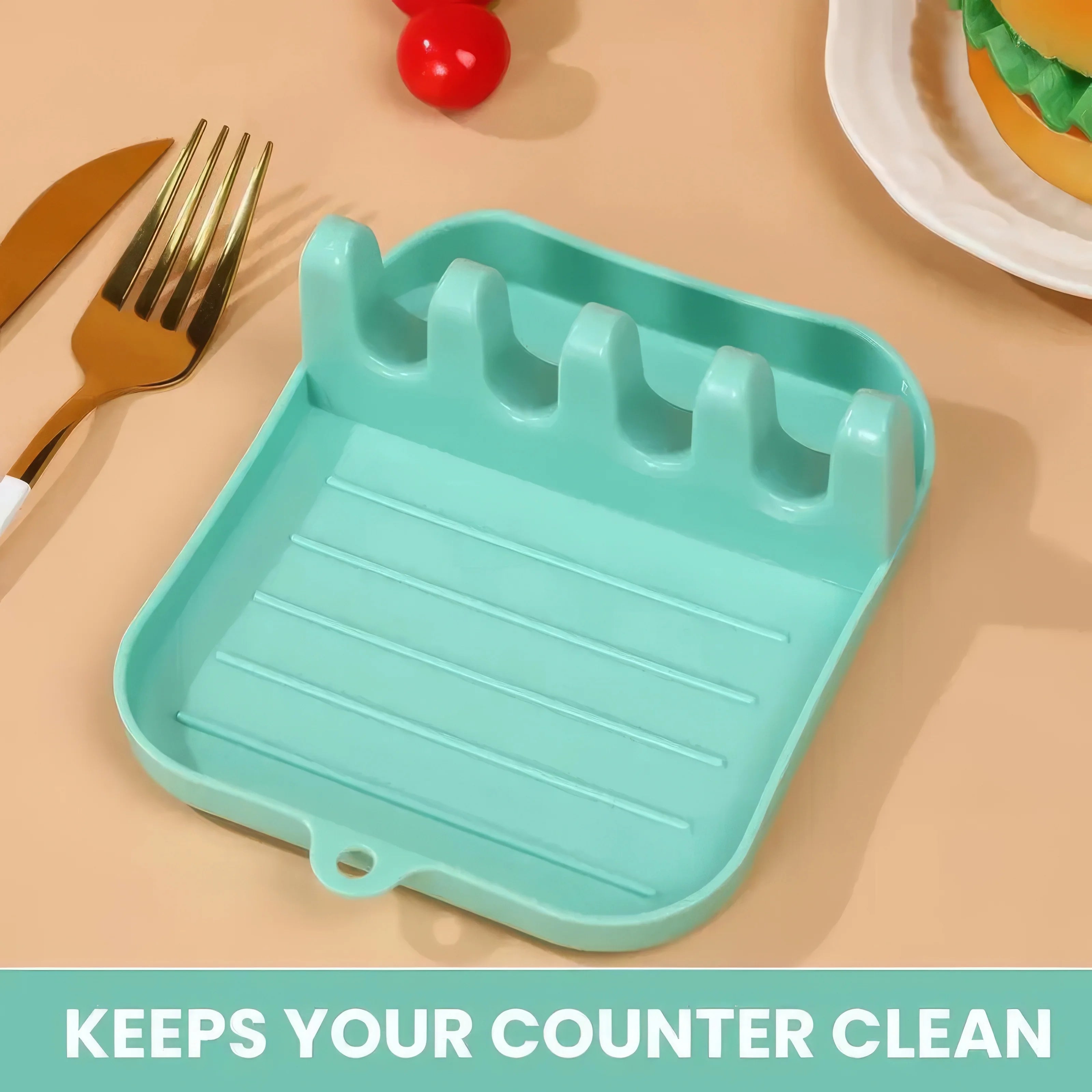 1 Green Cutlery Rack, Dish Drain Rack, Suitable for Busy Families, Compact Countertop Storage Rack, Multifunctional Storage Use