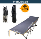 Foldable Portable Bed, Outdoor Garden Lounge Chair with Pearl Foam Mattress