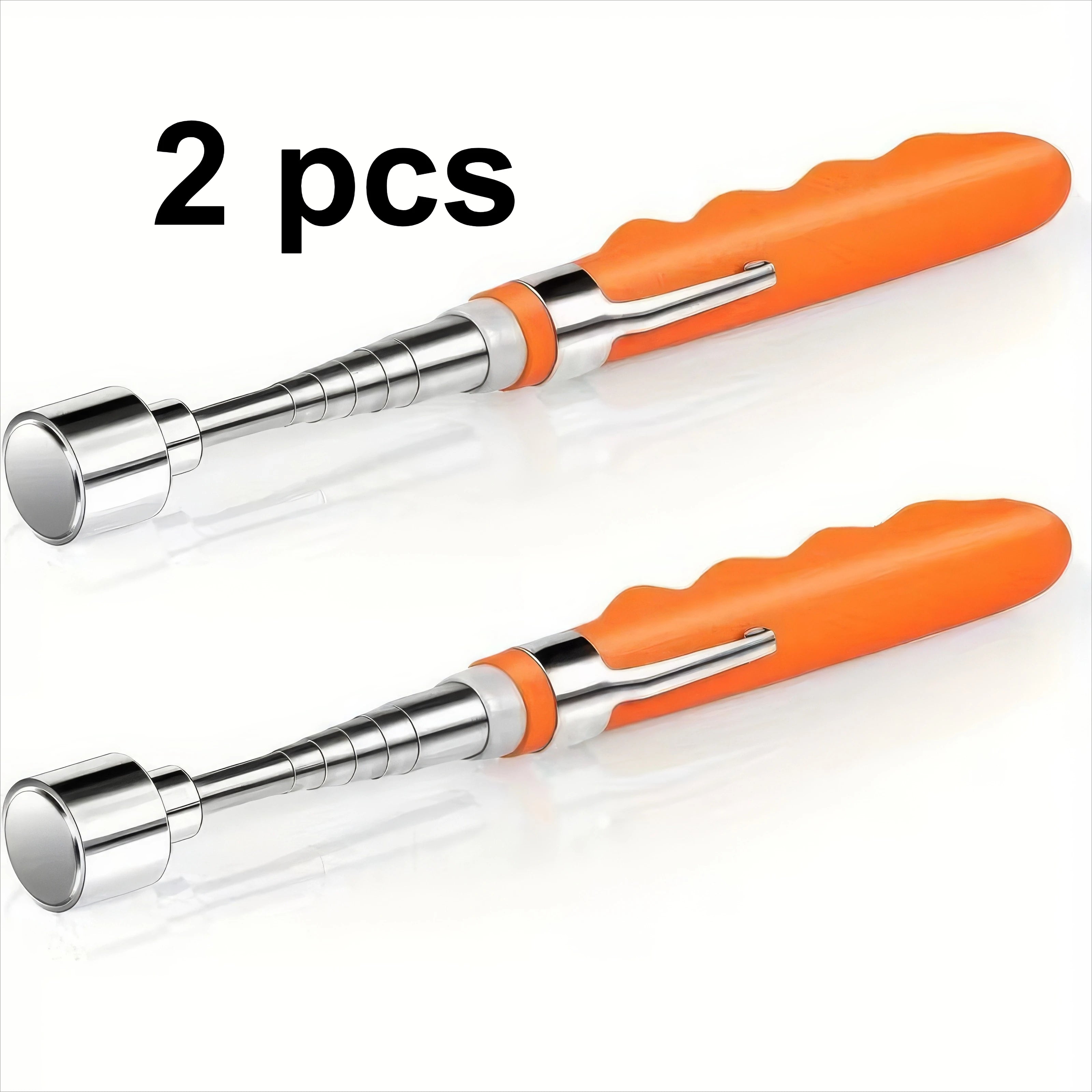 1/2 Piece Magnet Picking Tool Orange, No Power Required, Portable Manual Tool, Suitable for Electronic Components, Screws