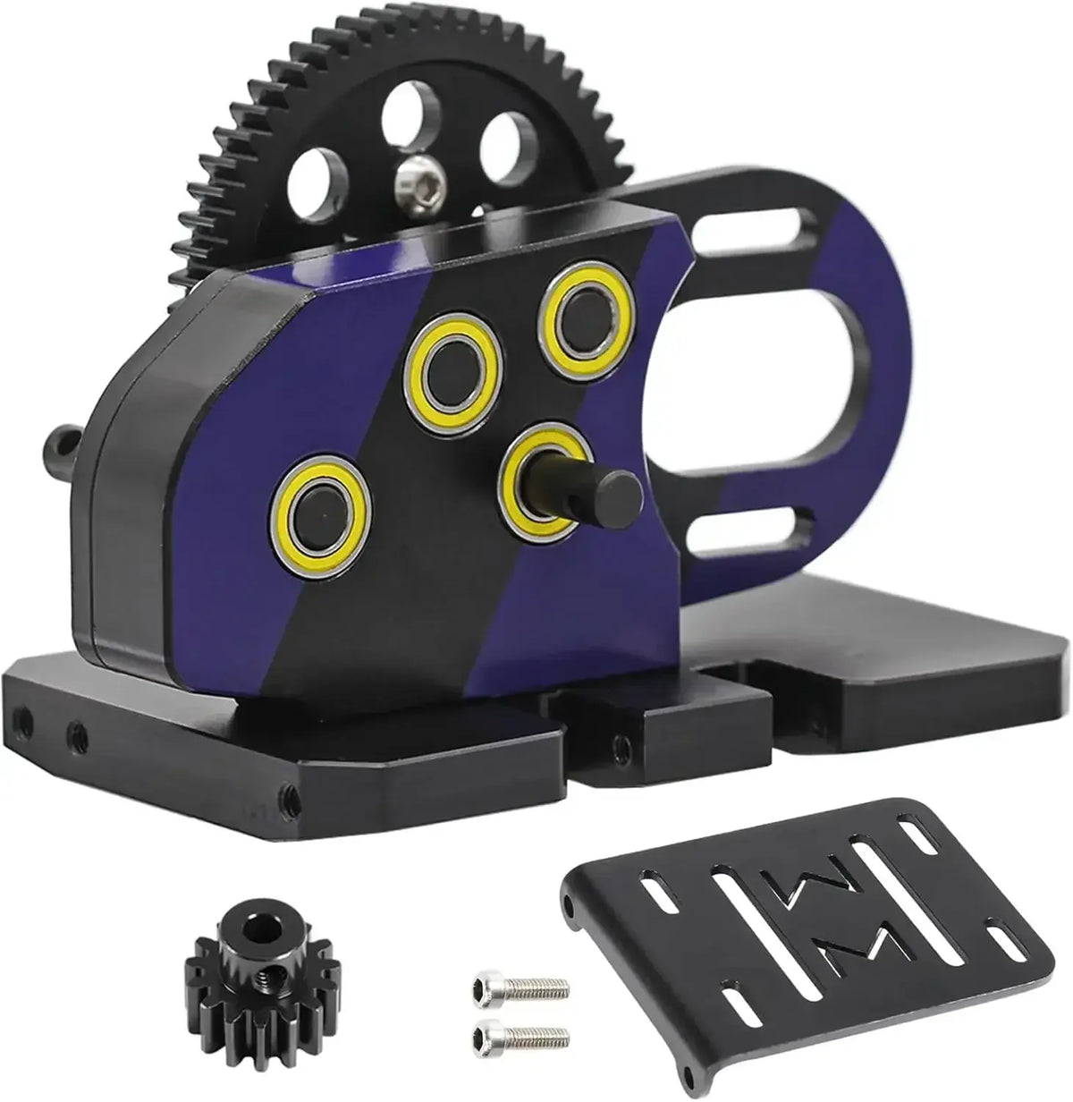AMK 1/10 Overdrive 30% Metal Differential LCG Transmission with POM Skid Plate for RC Crawler Axial SCX10 Capra Element Gspeed - Nexvibe