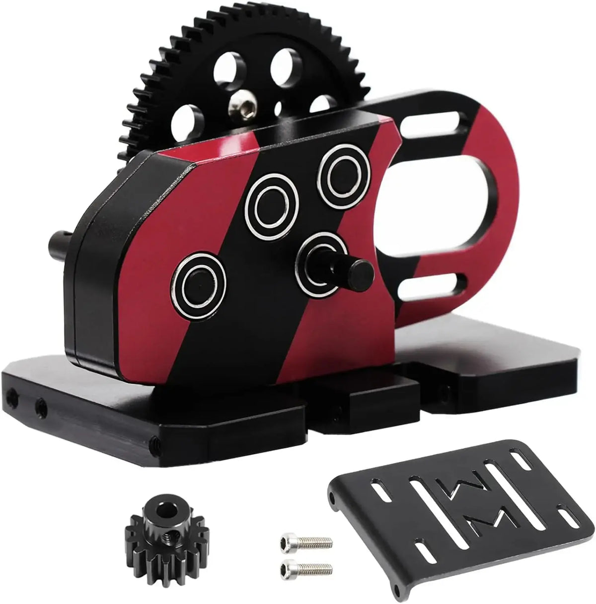 AMK 1/10 Overdrive 30% Metal Differential LCG Transmission with POM Skid Plate for RC Crawler Axial SCX10 Capra Element Gspeed - Nexvibe