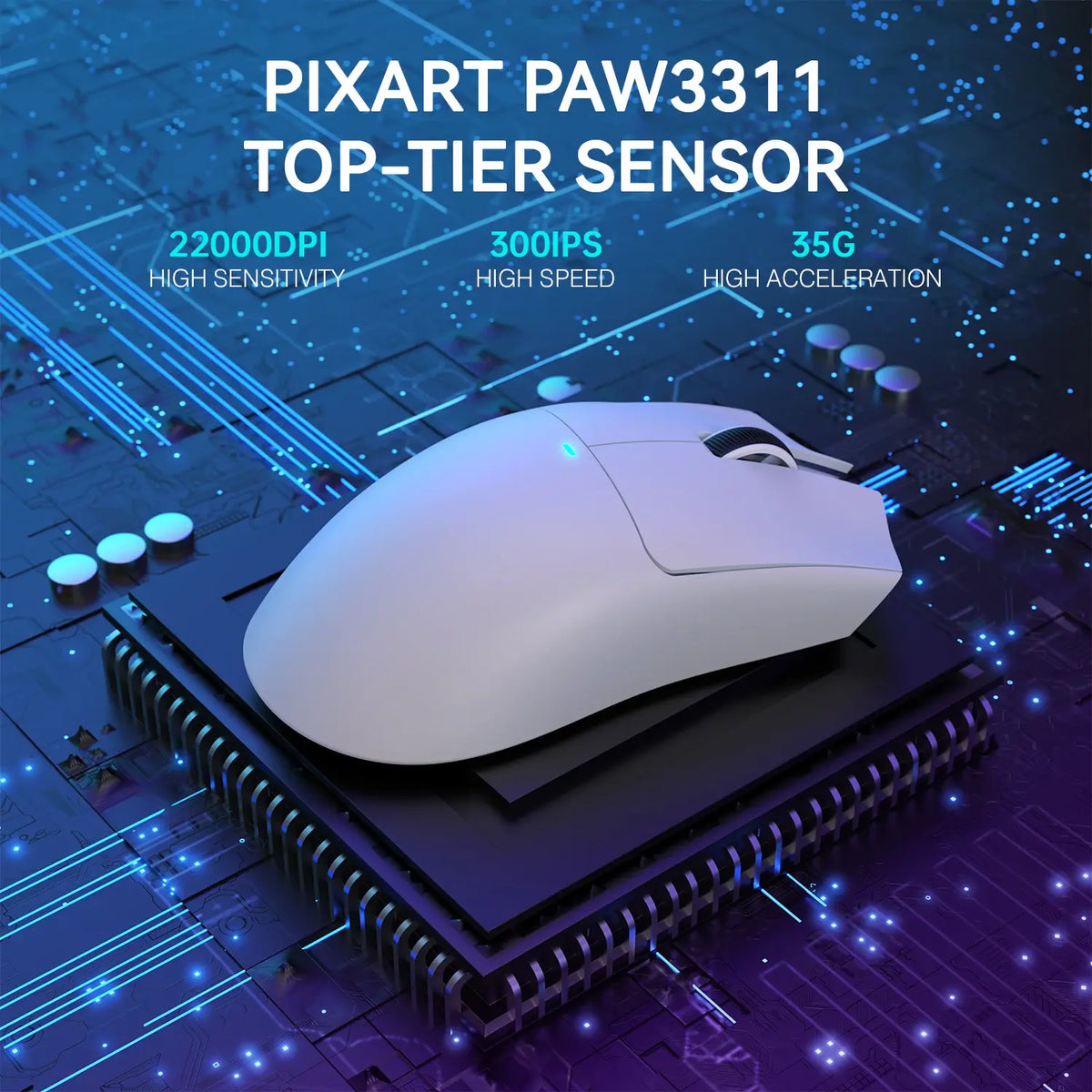ATTACK SHARK X11 Lightweight Wireless Gaming Mouse with RGB Backlight Charging, Up to 22K DPI, PAW3311 Optical Sensor, HUYU Swit - Nexvibe