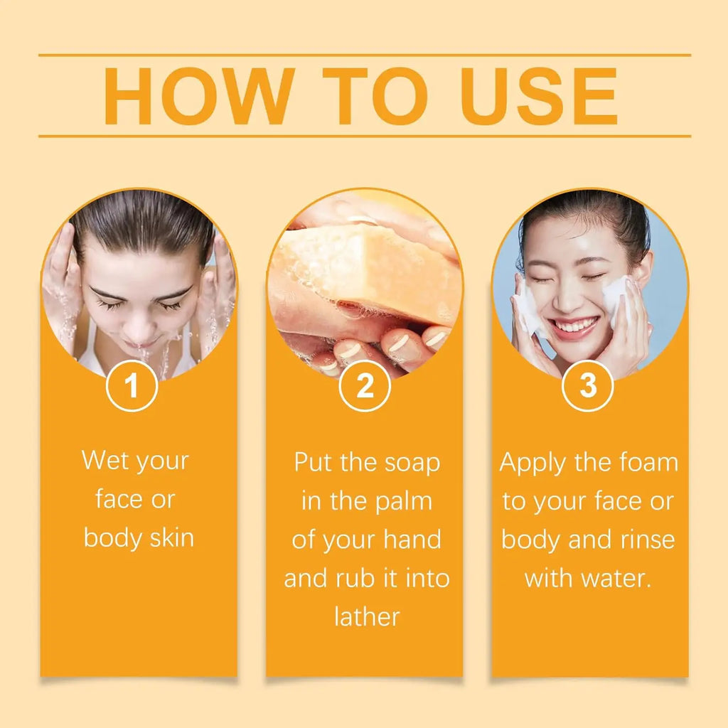 Lemon Turmeric Kojic Soap,Natural Handmade Soap,Turmeric Soaps Bar For Face And Body, Smooth Skin Tumeric Soapes,Deep Cleansing Soaps For Men & Women