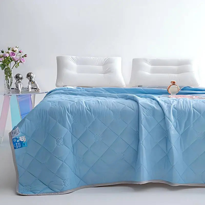 Queen Size Cooling Blanket - Breathable & Lightweight Cooling Comforter, Ice Silk Thin Quilt for Hot Weather & Airy Rooms