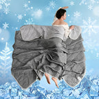 Queen Size Cooling Blanket - Breathable & Lightweight Cooling Comforter, Ice Silk Thin Quilt for Hot Weather & Airy Rooms