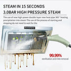 High Pressure Steam Cleaner 3Bar 1500W Portable Household Steam Cleaning Machine With Multiple Accessories