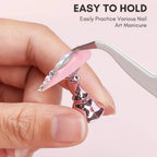 5pcs Nail Holder False Nail Tip Practice Stand Crystal Base Magnetic Holder Nail Art Display For Art Salon DIY & Practice Tools