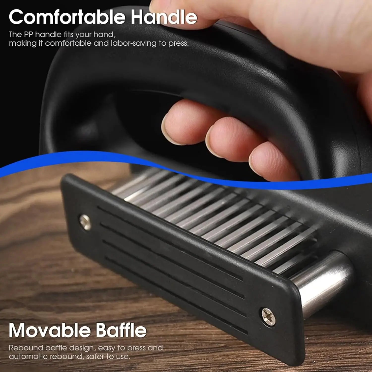 Heavy Duty Meat Tenderizer Tool with 48 Stainless Steel Ultra-Sharp Blades Compact Cooking Tool Handheld Kitchen Item