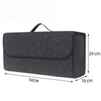 Car Storage Bag Car Trunk soft Organizer Felt Storage Box Accessories Large Anti Slip Compartment Boot Storage Organizer Tooll