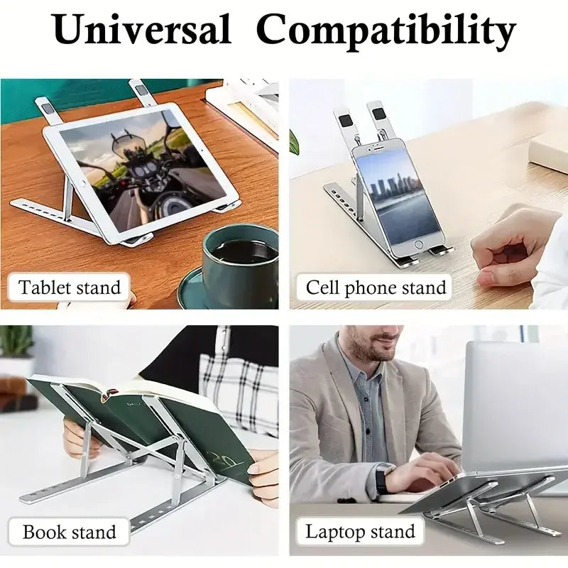 Adjustable Laptop Stand Portable Foldable Notebook Bracket Computer Monitor Holder For Macbook Air iPad Tablets Base Accessories - Nexvibe