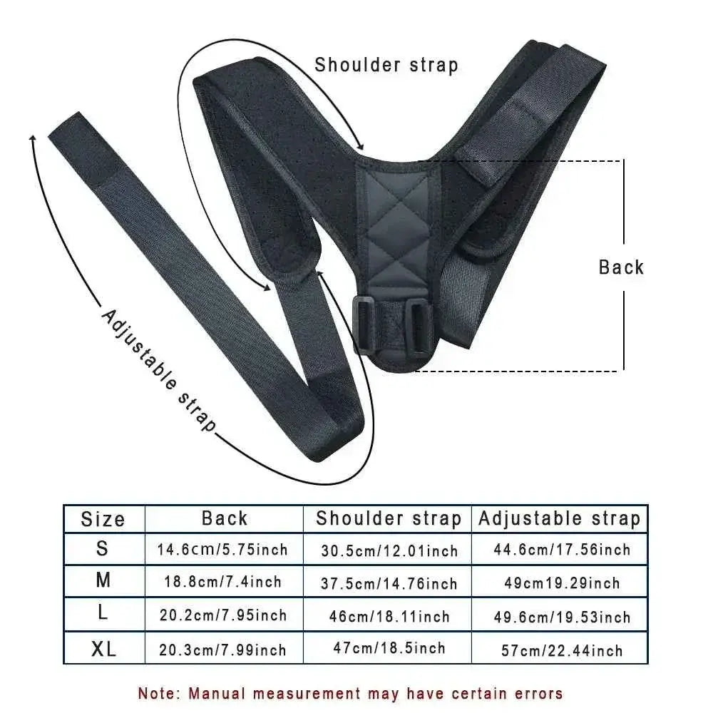 Men and Women Sitting Posture Correction Belt Shoulder Straight Back Back Posture Correction Belt Hunchback Corrector Adult