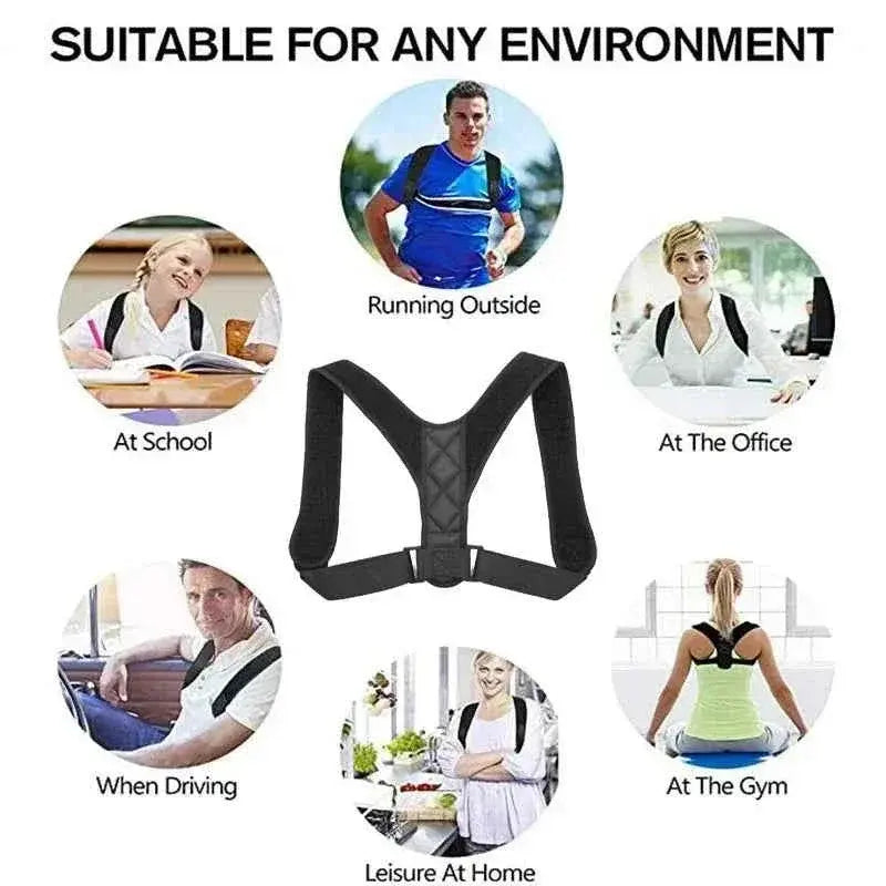Men and Women Sitting Posture Correction Belt Shoulder Straight Back Back Posture Correction Belt Hunchback Corrector Adult