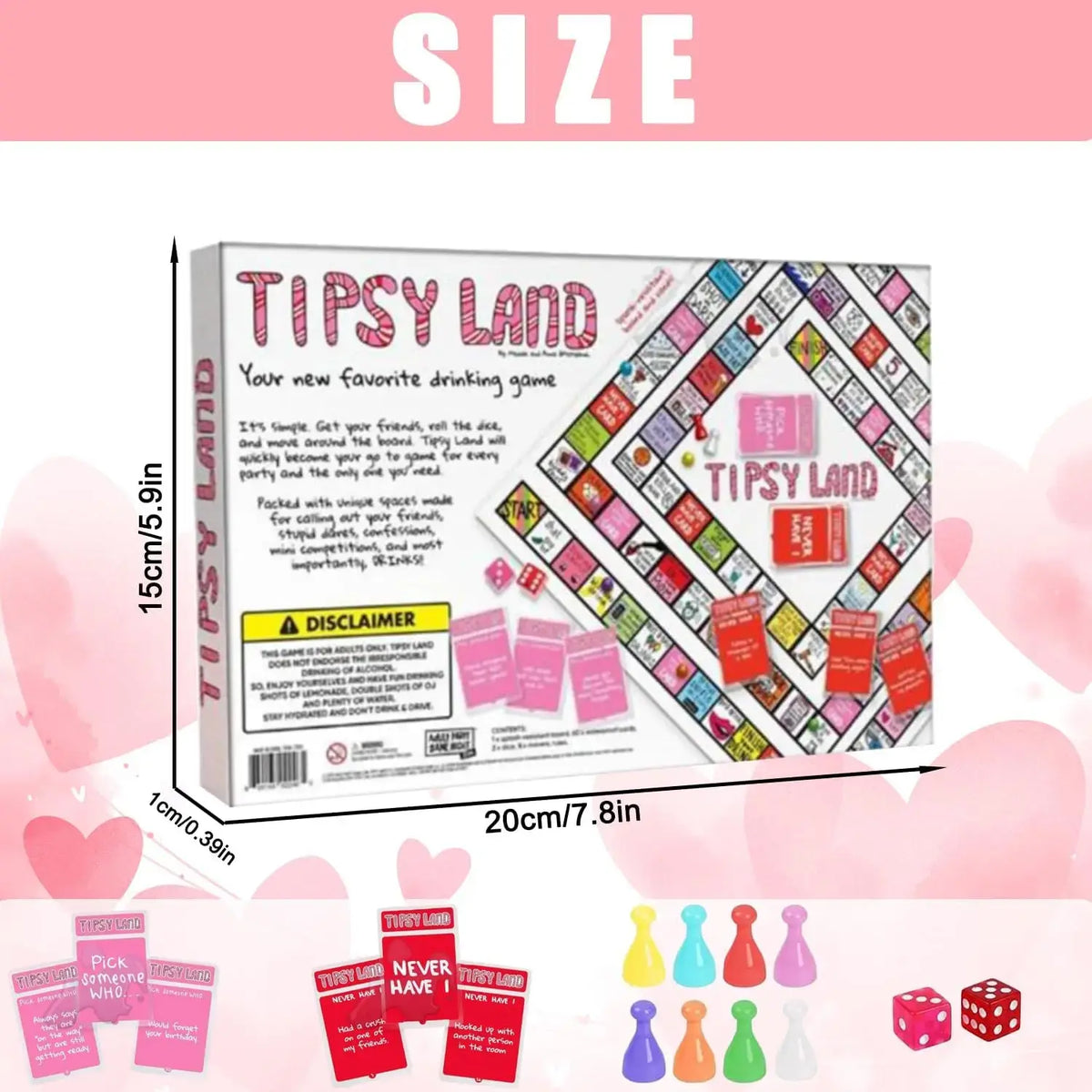 Adult Drinking Game Set - Perfect for Parties & Holiday season Eve Gatherings, Interactive Fun Board Games - Nexvibe