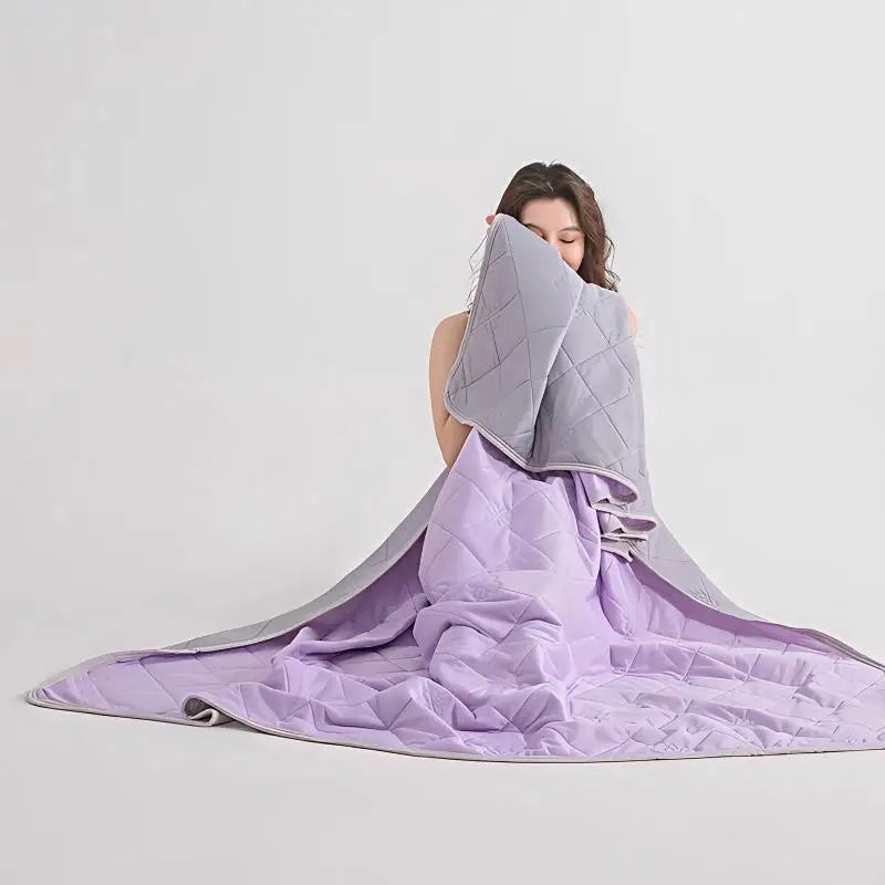 Queen Size Cooling Blanket - Breathable & Lightweight Cooling Comforter, Ice Silk Thin Quilt for Hot Weather & Airy Rooms