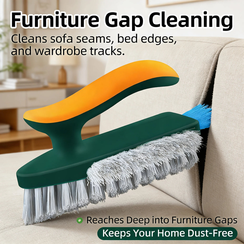 3-In-1 Multi-Function Cleaning Brush Hard Bristle Scrub Brush With Gap Brush T-Handle Grout Cleaner For Bathroom Kitchen Window