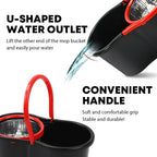 Multi-Functional Spin Mop and Bucket Set with Wring System–Adjustable & Extendable Pole with 2 Replacement Microfiber Mop Heads