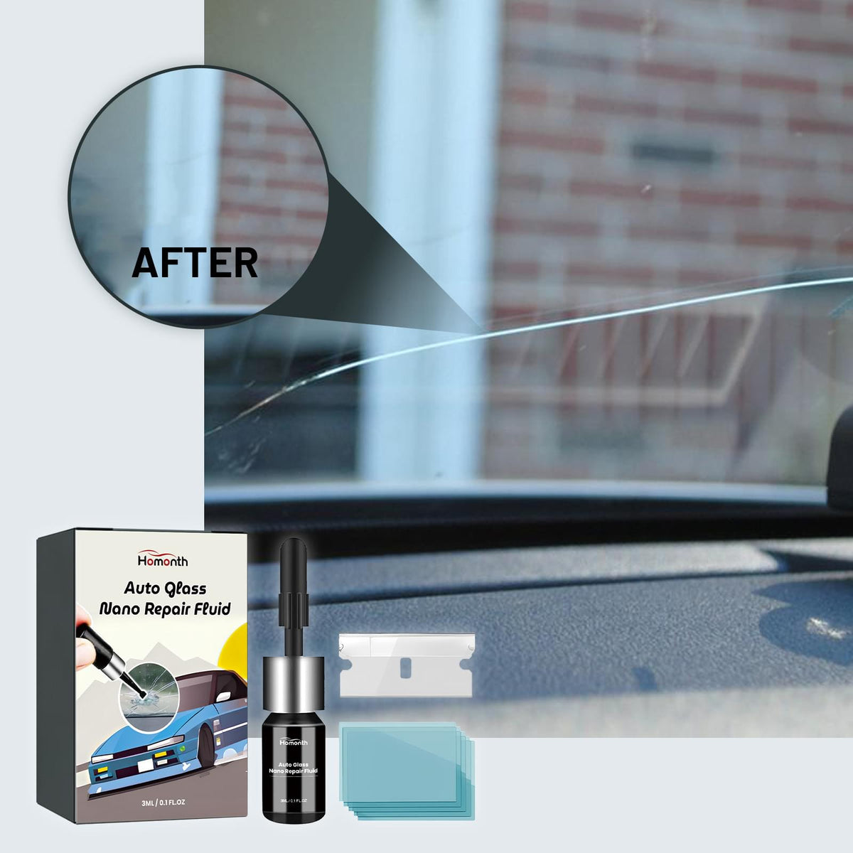 Auto Glass Nano Repair Fluid Auto Windshield Cracks Quick Repair Adhesive Repair - default title