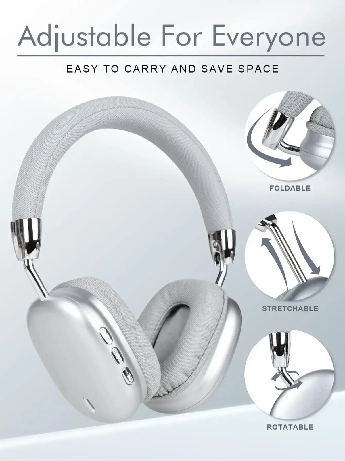 B36 Wireless Bluetooth 5.3 Over-Ear Headphones with ANC Noise Cancelling 8H Playtime Ergonomic Design HD Microphone