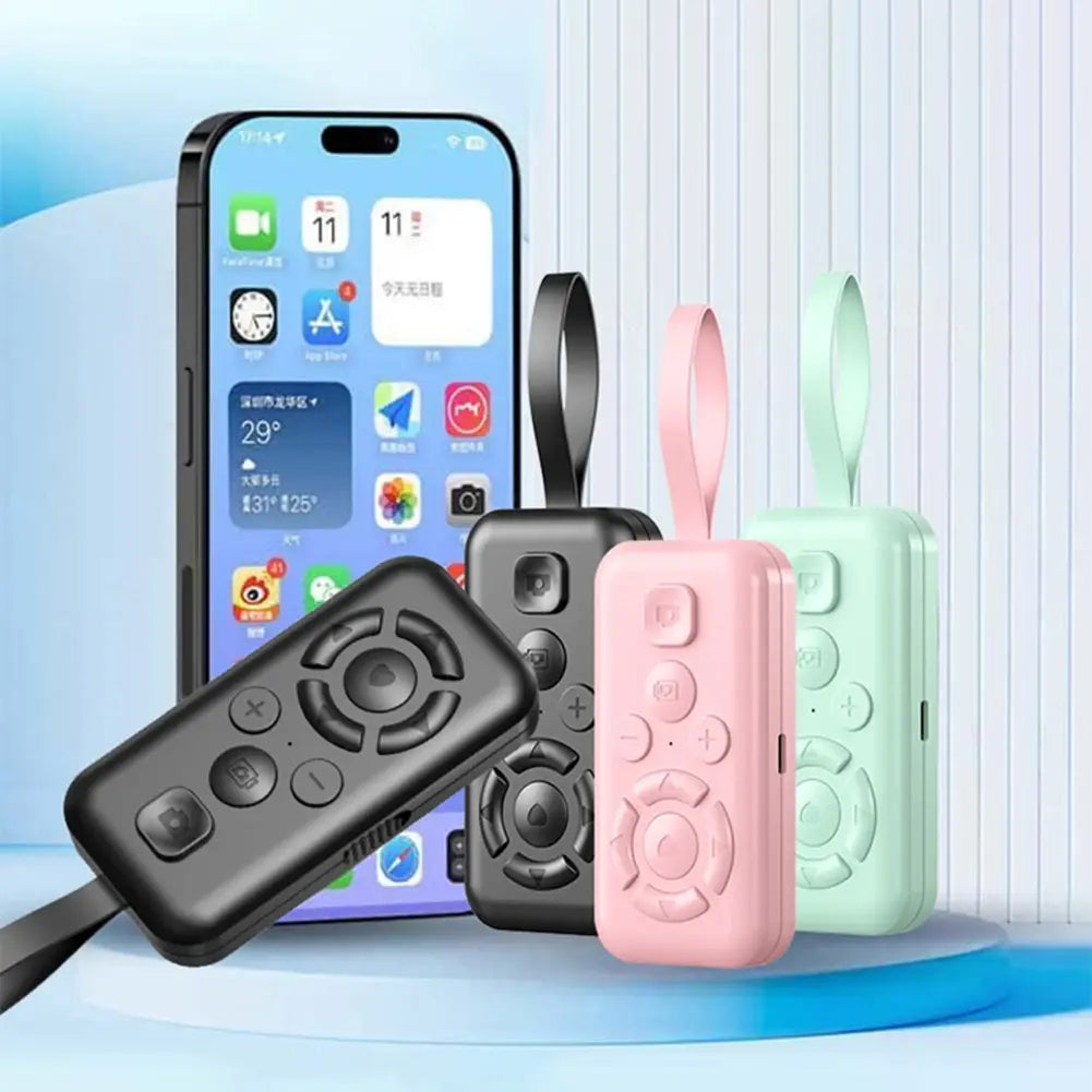 BT Remote Control Multi-Function Mini Self-Timer BT 5.3 Wireless Phone‌ Controller for Content Navigation Novel Reading - Nexvibe