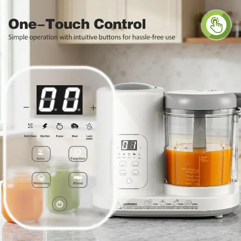 Baby Food Maker Steamer Blender 4 in 1 Auto Steam Blend and Puree Maker Self-Clean for Healthy Baby Toddler Meal Prep BPA-Free - Nexvibe