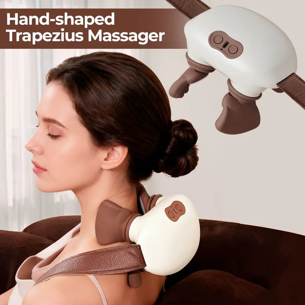 Bionic Pressure Neck Massager Back and Shoulder Massager Electric Kneading Neck Deep Massage Muscle Relax - Nexvibe