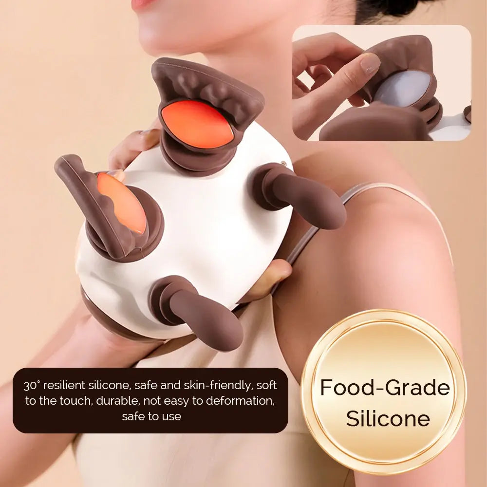 Bionic Pressure Neck Massager Back and Shoulder Massager Electric Kneading Neck Deep Massage Muscle Relax - Nexvibe