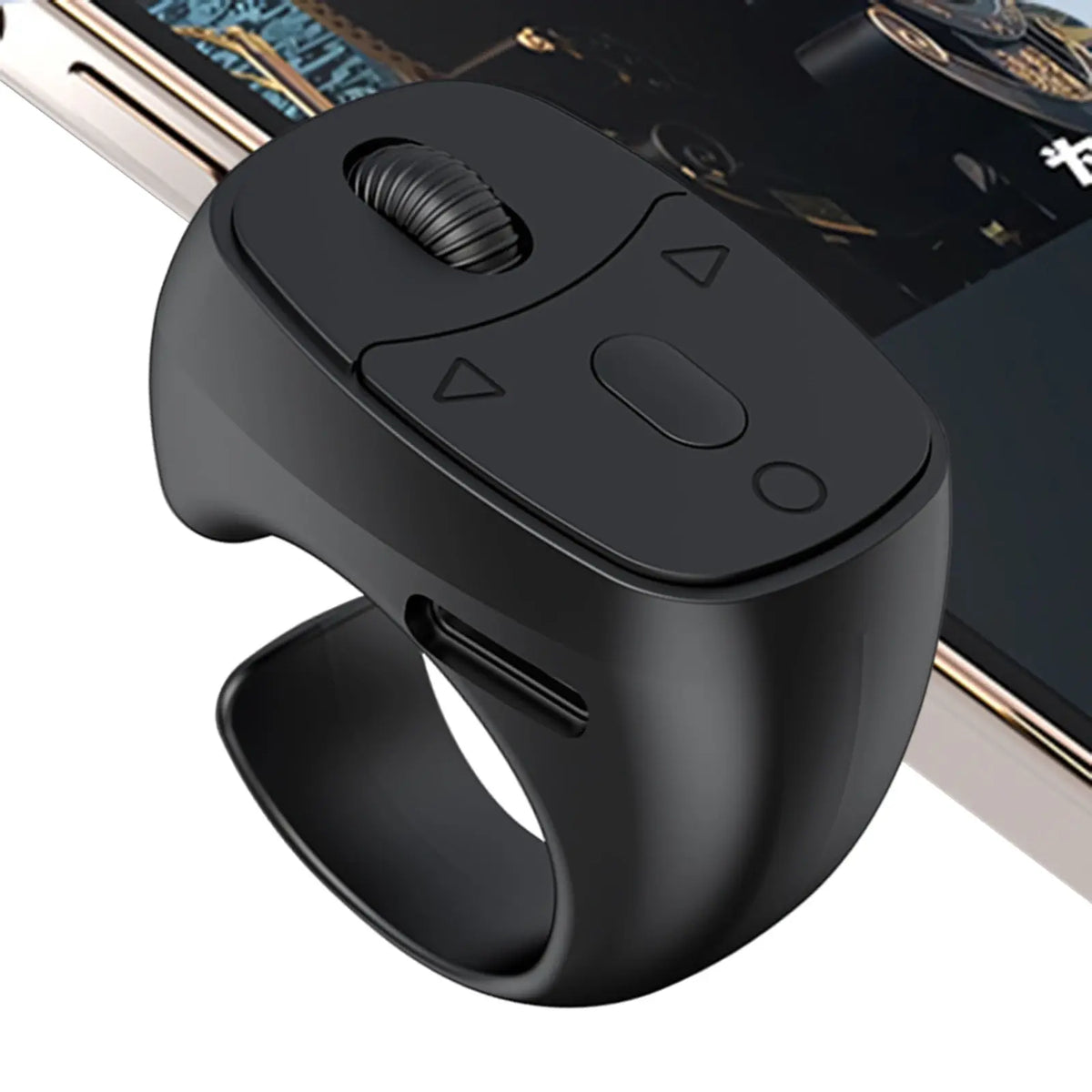 Bluetooth-Compatible 5.3 Remote Control Mouse Finger Ring Mouse Fingertip Remote Control Wireless Camera Shutter Selfie Button - Nexvibe
