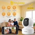 BoyKeep 2K Smart WiFi Security Camera Dual Band 5G/2.4GHz Indoor Surveillance Camera 360° PTZ IR Night Vision Two-Way