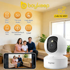 BoyKeep 2K Smart WiFi Security Camera Dual Band 5G/2.4GHz Indoor Surveillance Camera 360° PTZ IR Night Vision Two-Way