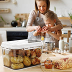 Bread Box For Kitchen Countertop, Airtight Bread Storage Container, Time Recording Bread Keeper with Lid,Bread Storage For Homemade Breads, Toast, And Cookies, White Bread Holder. - Nexvibe