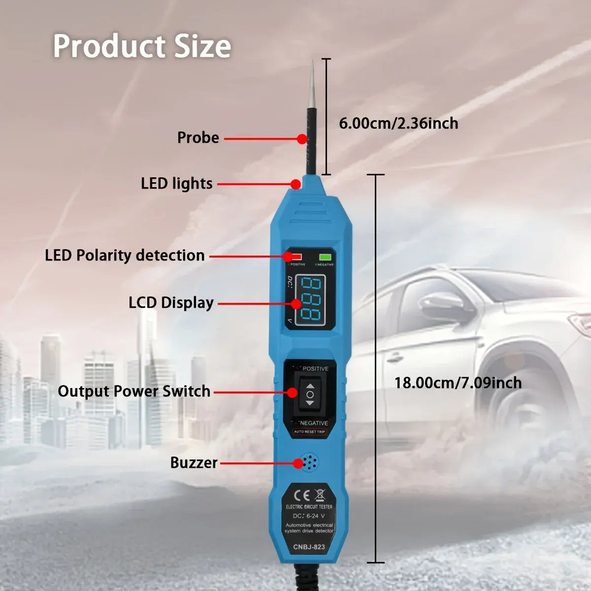 CNBJ-823 Car Power Circuit Tester Automotive Diagnostic Tool for Electrical System Inspection - Nexvibe