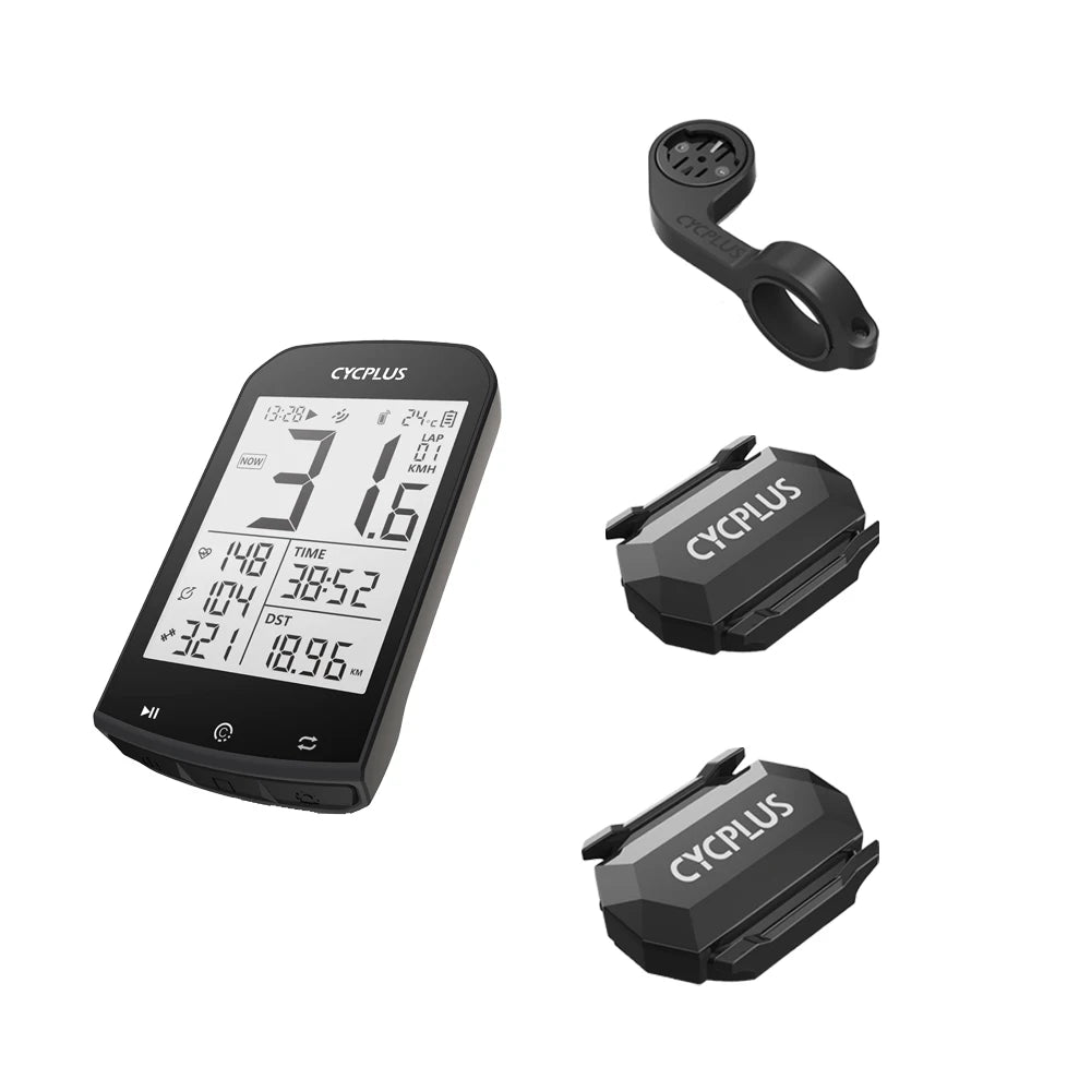 CYCPLUS M1 + Z1 Cycling GPS Wireless Bike Computer With BLE 5.0/ANT+ with 2.9’’ LCD Screen Auto Backlight IPX6